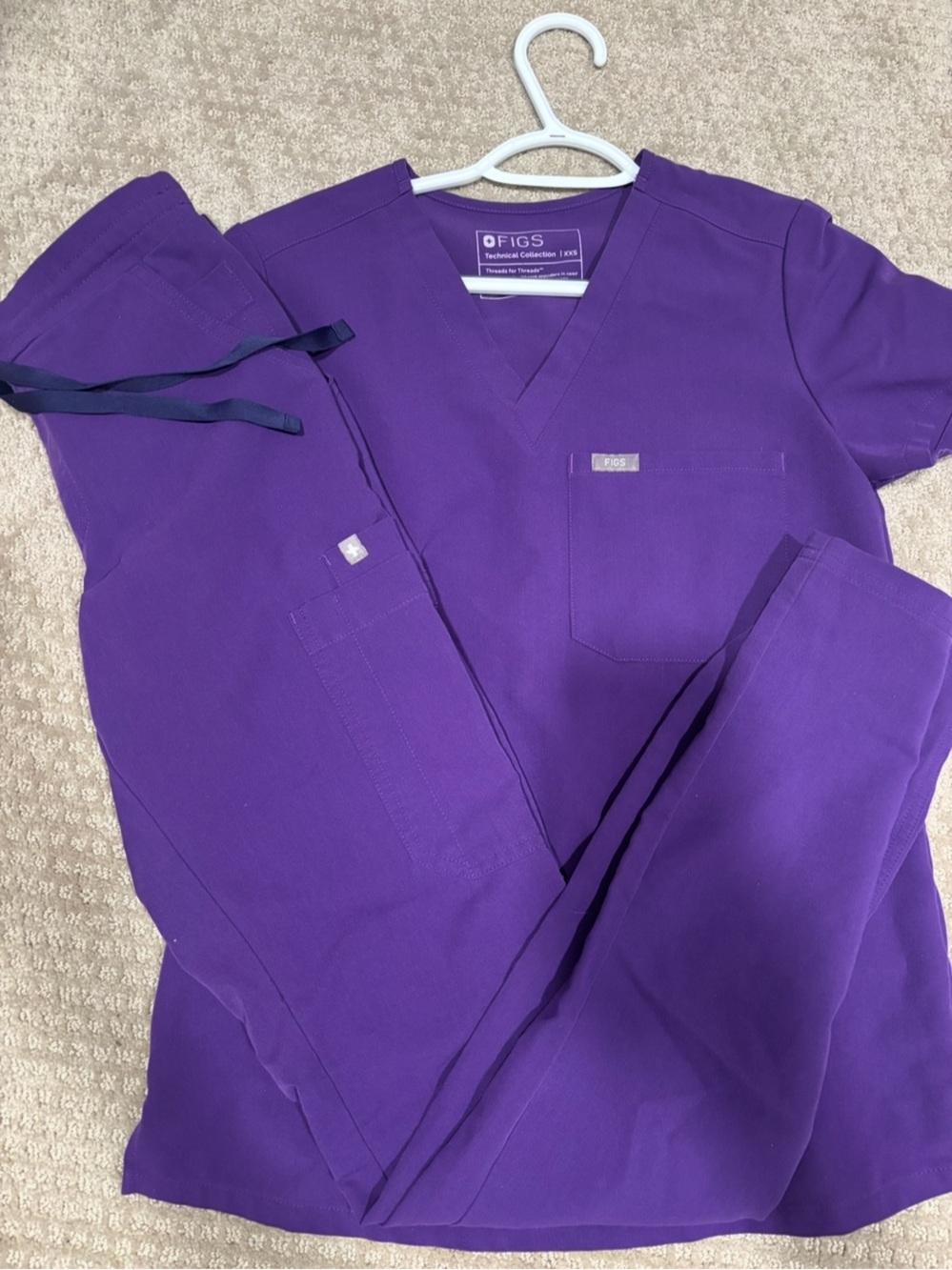 Figs Scrub Set in Purple Yola XXST